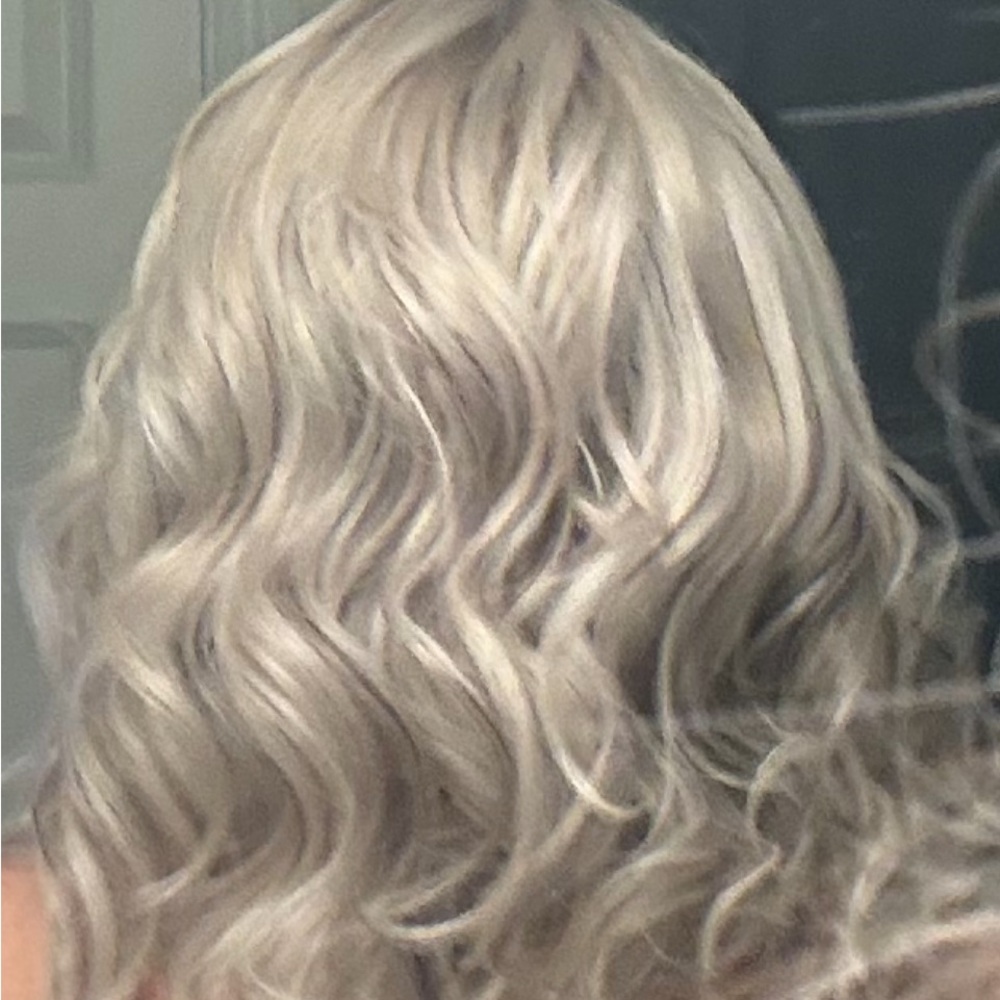 Silver Blonde Human Hair Lace-Front Wig for Women - Picture 6 of 16
